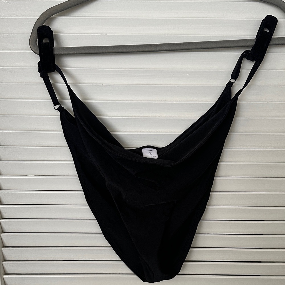 Good American Black High-Waist Bikini Bottom